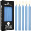 DECO EXPRESS Candele Coniche Set da 15 Candele Rustiche Fatte a Mano Candela Natalizia Durata di Combustione di 9 Ore Senza Profumo (Blu - Confezione da 15)