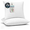 Deshome Serena - Coppia di Cuscini 45x45 cm, Cuscini Arredo e Letto, Guanciali Memory Foam a Fiocchi, Morbidi e Traspiranti, Cuscino per Dormire, Rivestimento Trapuntato, Made in Italy