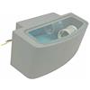 Partenopea® Applique lampada da muro parete in alluminio e vetro per esterno casa locali terrazza IP65 con attacco per lampadine E27 (Luce bianca fredda 6500K, Grigia)
