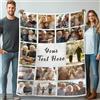 Stepdiy Coperta Personalizzata con Foto 100x130cm | Plaid Personalizzato con 15 Foto e Parole | Regali Personalizzati per Regalo Amica Compleanno
