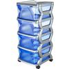 Bama 99005 Insieme Cassetti con Ruote, Argento, 36 x 40 x 80 cm