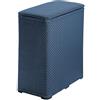 Kiamami Valentina Portabiancheria Bagno Resina Termoplastica Blu 70 L | Cesto per panni sporchi con coperchio, 50x28x55 cm, colore blu, capacità 70 litri, collezione Robinia