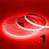 HEGEHE - 12V COB LED strisce al neon [0.5M, rosso], IP68 impermeabile, 320 LED/m flessibile FCOB LED Nastri CRI90+, tagliabile ogni 2,5cm, decorazione domestica