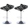 SDNAM Stampato Coprisedile per Sedia da Cucina da Bar Senza Schienale 4/2/1 Pezzi, Quadrato Elasticizzato Fodera per Sgabello da Bar(#25,2PCS)