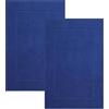 Betz Set di 2 scendibagni misure 50 x 70 cm 100% cotone scendibagno tappeto da bagno Premium qualità 650 g/m² 10 colori sono disponibili Colore blu