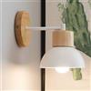 Mengjay Lampada da Parete Moderno Industriale Sconce E27 Bianco