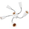 CANNXI 360 gradi regolabile 3/4/5/6 in 1 E27 Splitter Socket Adapter E27 lampadine LED standard regolabile per ufficio corridoio