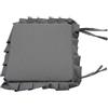 CASABELLAPIU Cuscini per Sedie con Volant e Cerniera, 38x38x4 cm, Set di 6 Pezzi 100% Made In Italy (Grigio)