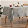 GAMUSI Tovaglia Natale Jacquard Filo Dorato Tavolo Da Pranzo Rettangolare Decorazione natalizia 140x240 cm Colore Blu/Oro