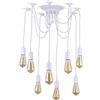 YZM Lampada a ragno regolabile moderna bianca, illuminazione industriale a soffitto Edison, lampadario E27 (8 luci)