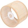 Naroote Paralume in Rattan, Sostituzione della Copertura della Luce Intrecciata per Lampada da Tavolo E27 E14