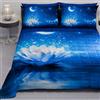 PETTI Artigiani Italiani - Copriletto Piazza e Mezza Estivo 220x260cm 100 g/m² Double Face, Trapuntino Piazza e Mezza Primaverile, Trapunta Leggera, Notte Stellata, 100% Made in Italy