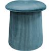 IlGruppone Pouf Contenitore in Velluto a Forma di Fungo - Poggiapiedi e Seduta Moderna 38x44 cm, Design Elegante Disponibile in 4 Colori - Petrolio