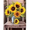 Bimkole 5D Diamond Painting Kit Completo Fai da Te Sedia Girasole, Fiore Pittura Diamante Punto Croce Strass Arte E Creazione Di Mosaico Decorazione Murale Artigianale 30X40 cm