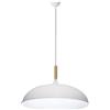 TECNOLUX EURO-Lampada a sospensione illuminazione moderna Nordic Rosca E27 per la sala studio del ristorante Camera da letto Loft Hall 45 cm di diametro di colore bianco con dettagli in legno