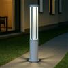 Partenopea Lampione LED da Giardino con Palo15W IP65 CCT Switch 3 Tonalità Luce selezionabili 3000K 4000K 6500K illuminazione residenziale (Bianco 80 cm)