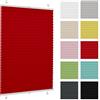Generic Tenda plissettata senza forare - 60 x 120 cm - Rosso - per interni, per finestre, fissaggio a morsetto (Klemmfix)