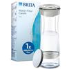 BRITA Bottiglia filtro grigio pastello, riduce cloro, piombo e altre impurità organiche per acqua di rubinetto più pura, 1 filtro dell'acqua MicroDisc incluso