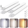 Dvnoua Luce LED Sottopensile Cucina Senza Fili, 50CM Luce Armadio LED con Sensore,100 LED Lampada 3 Temperature di Colori Dimmerabile 4 Modalità USB Ricaricabile luci armadio per Cucina Corridoio, 2PCS