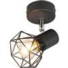 Qazqa mosh - Faretto Moderno - 1 luce - L 90 mm - Nero - Moderno - Soggiorno I Camera da letto I Sala da Pranzo I Cucina