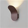 HYRAM Applique Da Parete Interno LED 5W Bianco Caldo Luce Metallo Lampada Da Parete Moderno Decorazione Lampada A Muro Per Camera Da Letto Soggiorno Corridoio Scale Luce Notturna, Faretto A Parete, Marrone