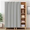 NEPHRA Tende Scorrevoli per Armadi con Binario, Tendina Sottolavello Autoadesivo, Tende per Scaffali Senza Fori in Flanella per Cucina, Armadio, Camera, Soggiorno, Bagno (L × A)(Light gray,100 x 60 cm)