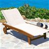 Beautissu Telo Mare XL 70x200cm Marbella - Fodera Lettino Ideale per Sdraio e lettini da Giardino e Spiaggia, Telo Sdraio Antiscivolo, 100% Cotone - Bianco