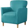 BXFUL Copripoltrona 1 Posto con Braccioli Universale Copri Poltrona Elasticizzato Lavabile Fodere per Poltrone Fodere per Sedie Copripoltrona Sedie A Vasca Fodera Poltrona Club per Home (Blu turchese)
