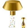 Generico Lampada da Bottiglia, Lampada per Bottiglia Senza Fili Lampada da Tavolo Tattile Ricaricabile Con Luce a Corda Colorata a 3 Colori Dimmerabile per Casa, Bar, Campeggio, Viaggi (Oro)