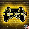 TATLETATLE Personalizzato Gamer Metal Sign Wall Art Lamp Gioco LED Neon Sign Night Lights Nome personalizzato Home Decor Gamer Sign per Teen Boys Game Room Decor (Stile 12,5-9-1)
