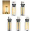 HFSAZJ Lampade per auto retrò, lampada d'atmosfera a LED USB per interni dell'auto, con interfaccia USB per ricarica, dimmerabile, USB LED, lampade d'atmosfera per interni (5 pezzi A)