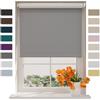 Raamdecoratie DTCH® Tenda a rullo oscurate senza fori 140 x 190 cm (LxA) Grigio Chiaro - 70 x 190 cm (LxH), Misure da 40 a 240 cm di larghezza, tende a rullo per finestre senza forare, Tenda oscurante