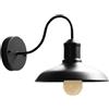 Generico Illuminazione da parete con applique vintage - Lampada rustica impermeabile luce esterna, apparecchio in metallo paralume vetro per un'illuminazione elegante | esterno bagno, camera letto, soggiorno