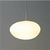 KOSILUM - Lampadario a sospensione in vetro bianco opalino - Veglia - Luce bianca calda illuminazione soggiorno camera da letto cucina corridoio - 5 W - 500 lm - LED integrato - IP20