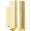 Qazqa sandy - Appliques Moderno - 2 luce - L 8 cm - Oro/Ottone - Moderno - Soggiorno I Camera da letto I Sala da Pranzo I Cucina