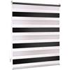 Victoria M. Tenda a Rullo Doppia Klemmfix 65 x 230 cm Nero Bianco, Tenda Giorno Notte Senza Fori con Supporto Klemmfix
