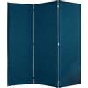 DESHOME - Separe divisorio interno dal design moderno, tessuto idrorepellente struttura in legno 3 ante - Separè divisorio paravento richiudibile pieghevole (Blu)