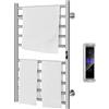 LIFEZEAL Scaldasalviette Elettrico Bagno, Termoarredo Elettrico Bagno, Termosifone Elettrico da Parete, con Timer, LCD, Protezione dal Surriscaldamento e Temperatura Costante, Scalda in Acciaio Inox