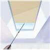 TIPIACE Nido d'ape cellulare manuale del tetto lucernario, Mezzo Blackout per tenda di stoffa impermeabile per Skylight, dimensioni personalizzate(Coffee 93020G)