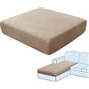 SHUOJIA Fodere per Cuscini per Divani, Protezioni per Cuscini per Sedili in Tessuto di Velluto Elasticizzato,Cuscino per Divano Fodera per mobili Coprisedile per Divano (Camel,Chaise Longue)