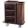 Generic Carrello Multiuso per Pulizia, Carrello Compatto per Servizio, Carrello per Pulizie Hotel con Borse in Tela Rimovibili e Ruote con Blocco per Pulizia di Hotel e Appartamenti,A Style