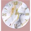 Generico Orologio da Parete, Soggiorno, Cucina, Moderno,Effetto marmo, Base legno, Lavorazione a resina, Numeri a rilievo, Diametro disponibile 40/60/80/100 cm, Made in Italy (Cipria, 40 cm.)