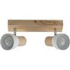 Lindby Faretto dimmerabile (Scandinavo) colore Ocra, in Legno ad es. Soggiorno & Sala da pranzo Lampada incasso plafoniera applique