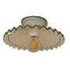 VANNI LAMPADARI- Plafoniera Soffitto Plissè, Lampadario Soggiorno in Ceramica, Plafoniera Bagno Decorata a Mano, Lampadario Camera da Letto Artigianale, Plafoniera Parete, 30 cm, Verde