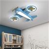 A.1.Coo Plafoniera Lampada LED Aereo anime abat-jour Acrilico Plafoniera for camera dei bambini Luci Dimmerabile 60cm Paralume ferro battuto blu Lampada Soffitto Ragazzi ragazze Studio Lampadario