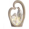 Paben Noel Natività presepe Cuore in porcellana con Luce led cm. 14,6 by Paben