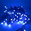 Luccika Serie Stringa luminosa di luci da 10 metri con 120 MaxiLed Blu con flash Bianco Ghiaccio e Cavo Colorato Catena di Natale Professionale per uso Esterno ed Interno