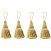 Fenghuangwu - Nappa colorata per fai da te, con cordino, accessori per tende e decorazioni di interni, 4 pezzi (oro)