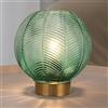MEKOTRIN Lampada da Notte Romantica Lampada da Tavolo Ricaricabile con Timer con Paralume in Vetro per Comodino da Soggiorno (GREEN)