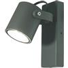 TEKHOME Applique da Esterno GU10 IP44, Faretto da Parete Orientabile in Alluminio e Vetro, Attacco GU10 (Lampadina no), Impermeabile per Giardino, Balcone e Facciata - Bianco/Grigio Scuro (GRIGIO)